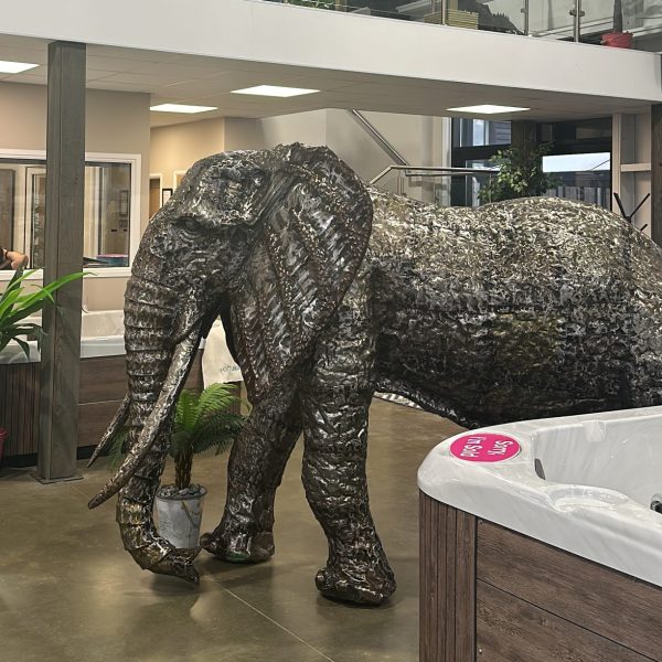 6ft Outdoor Metal Elephant