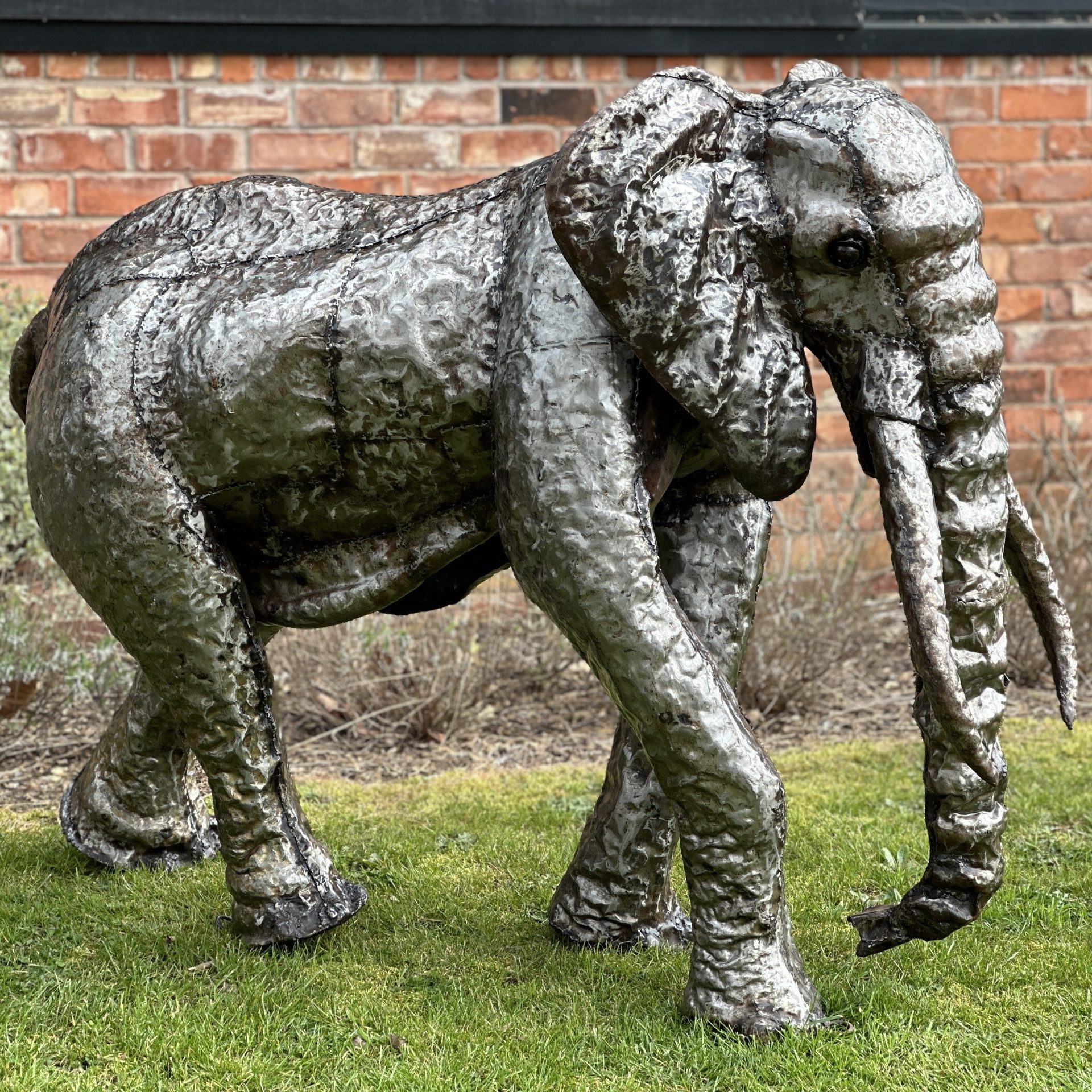4ft Metal Elephant Sculpture