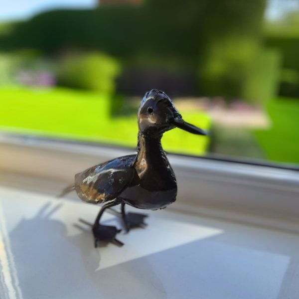 Outdoor Metal Duckling Sculpture