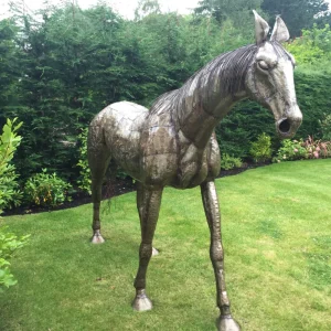 Outdoor Metal Horse Sculpture